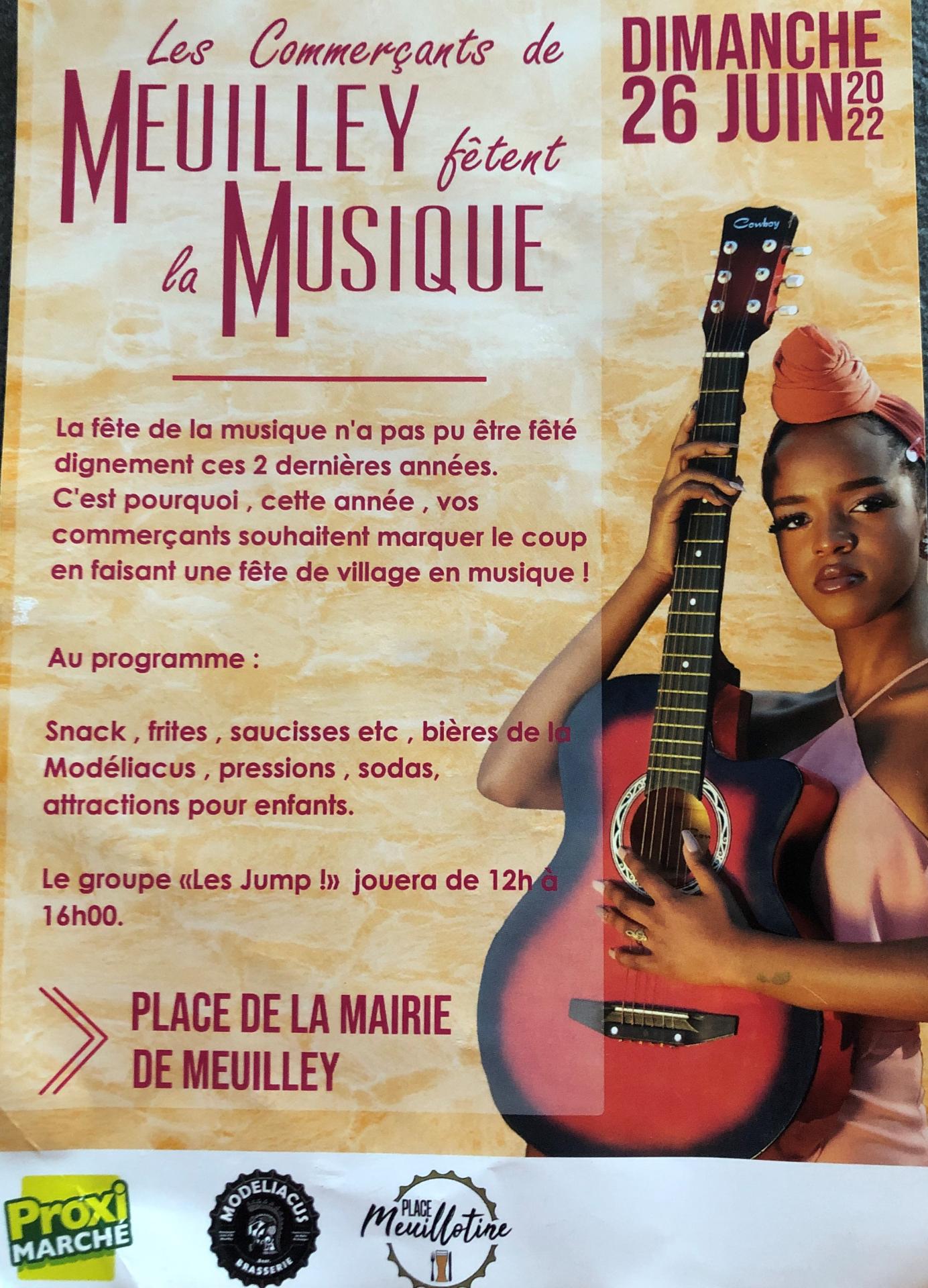 Flyer programme Meuilley en musique du 26 juin