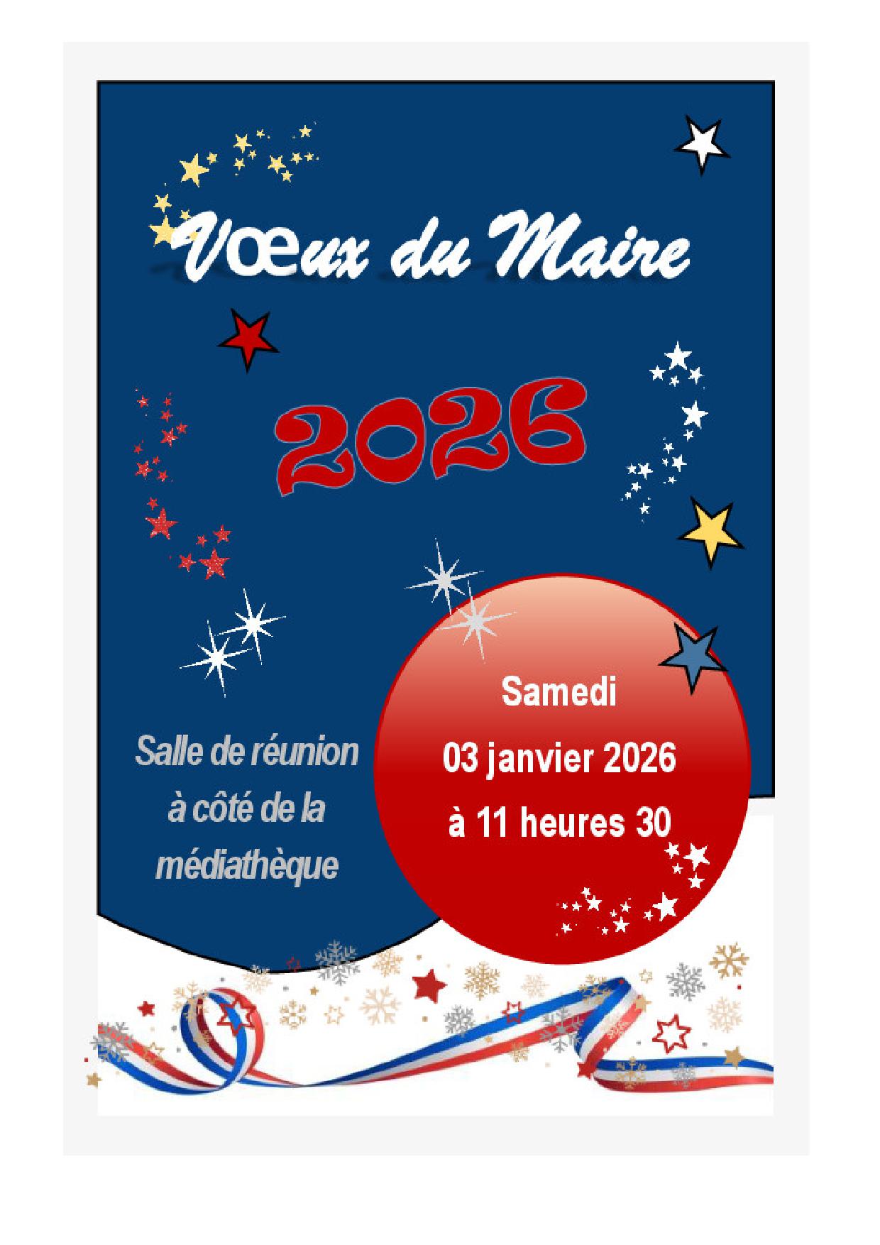 affiche pour Invitation aux voeux du maire